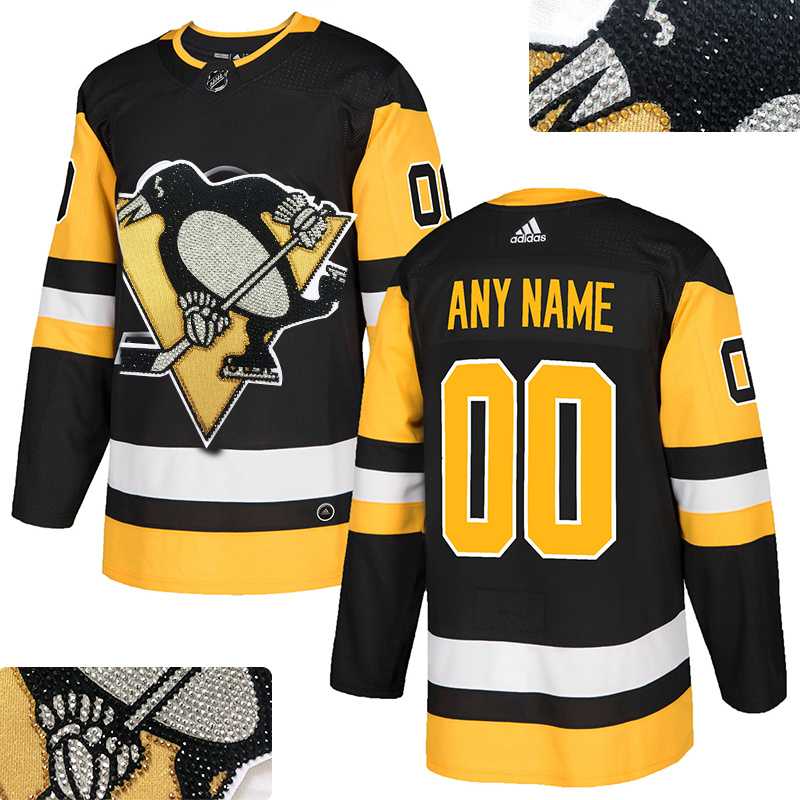 Customized Men's Penguins Black Glittery Edition Adidas Jersey,We sell and wholesale Customized Men's Penguins Black Glittery Edition Adidas Jersey on line form chian!